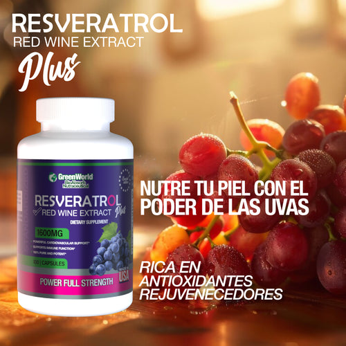 RESVERATROL PLUS - ANTI ENVEJECIMIENTO CELULAR 🍇
